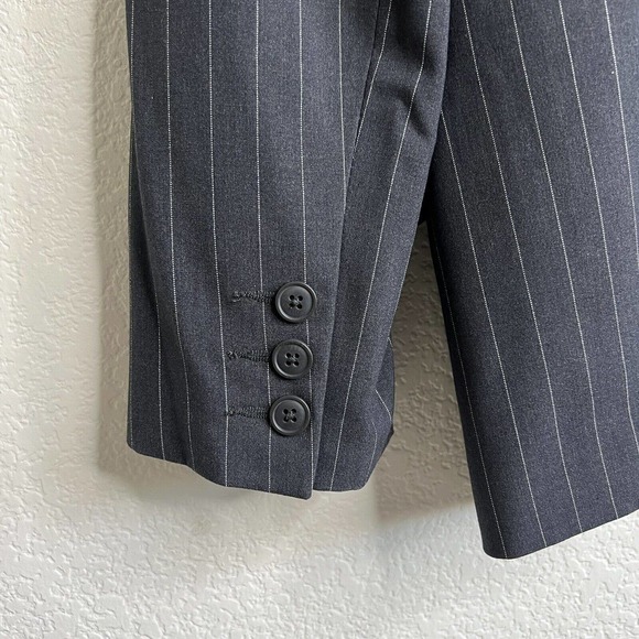 Norma Kamali Women's Gray Polyester Single Breasted Long Sleeve Blazer Size 16 - Picture 4 of 7